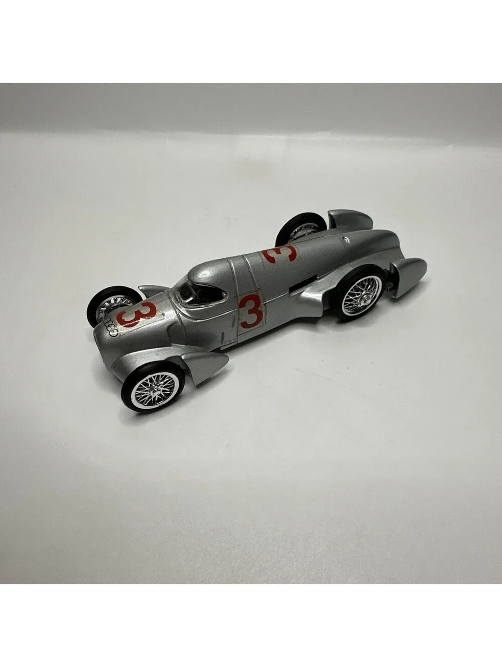 Brumm Audi Union - Diecast - 1:43 Scale (Silver Car #3) (Made in Italy)